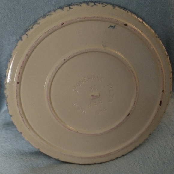 Stoneware Kitchen Spongeware Stoneware Bluetan Pizza Pan Made In